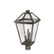 Z-Lite Talbot 3 Light Outdoor Post Mount Fixture, Oil Rubbed Bronze And Seedy 579PHXLR-ORB - alternate 3